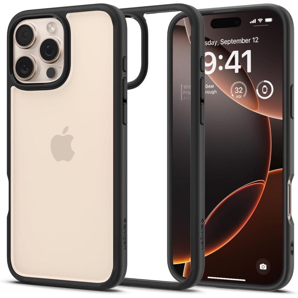 Spigen Ultra Hybrid Suojakuori iPhone 16 Pro - mattamusta