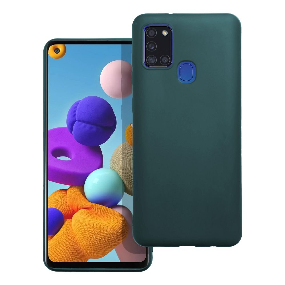 Suojakuori Samsung A21S Matt tummanvihreä