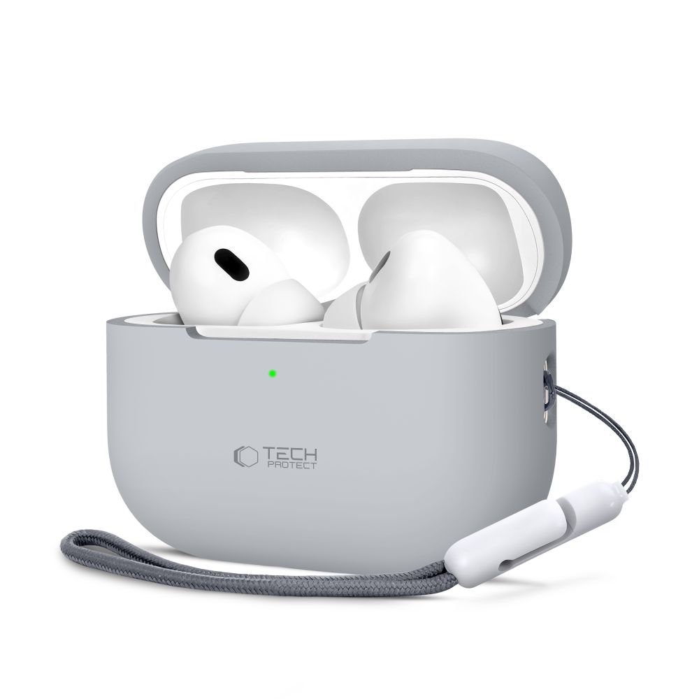 Tech-Protect Silikoninen Suojakuori Apple AirPods Pro 1 / 2:lle - harmaa