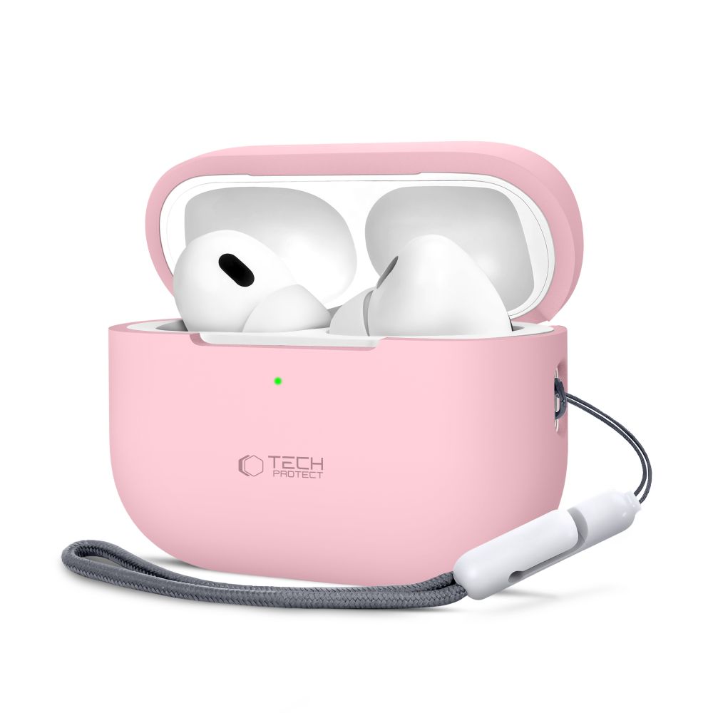 Tech-Protect Silikoninen Suojakuori Apple AirPods Pro 1 / 2:lle - vaaleanpunainen