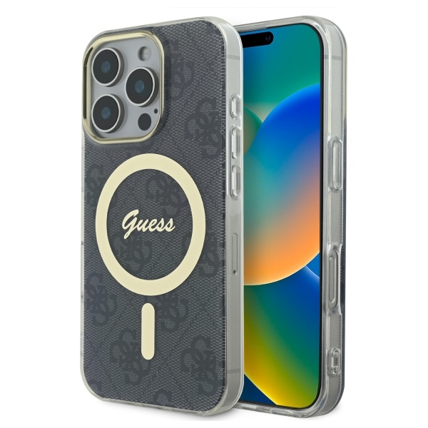Guess IML 4G MagSafe Suojakuori iPhone 16 Pro:lle - musta