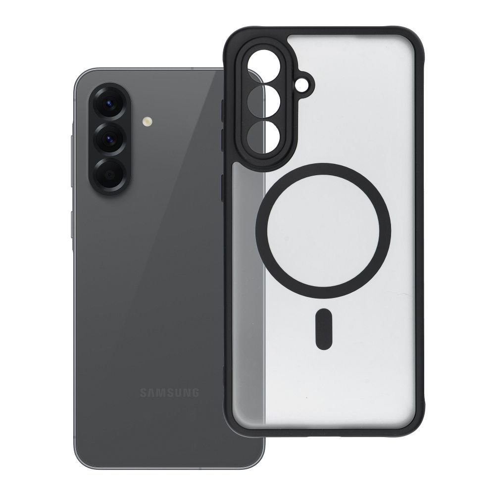 Suojakuori Samsung A56:lle Full Matte Mag Cover yhteensopiva MagSafe musta