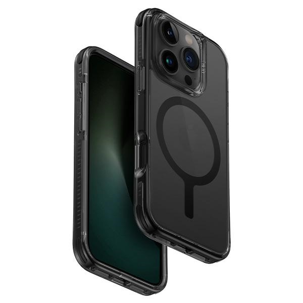 Uniq Combat kotelo iPhone 16 Pro Max 6.9" Magclick latauksella - musta