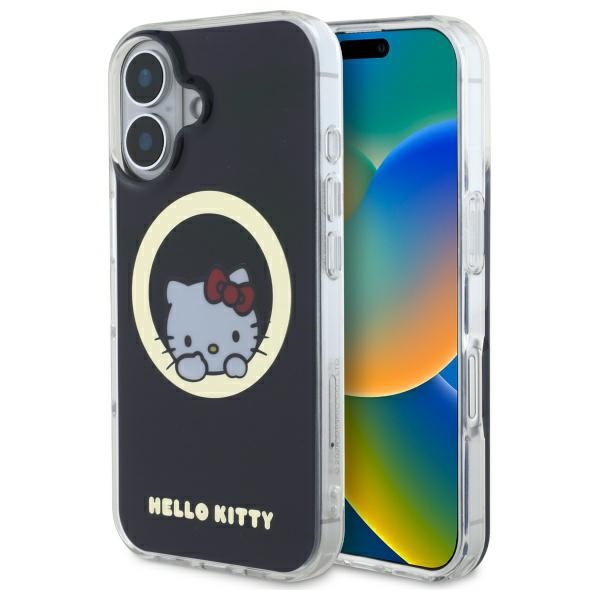 Hello Kitty IML Sweet Kitty Magsafe iPhone 16:lle Suojakuori - Musta