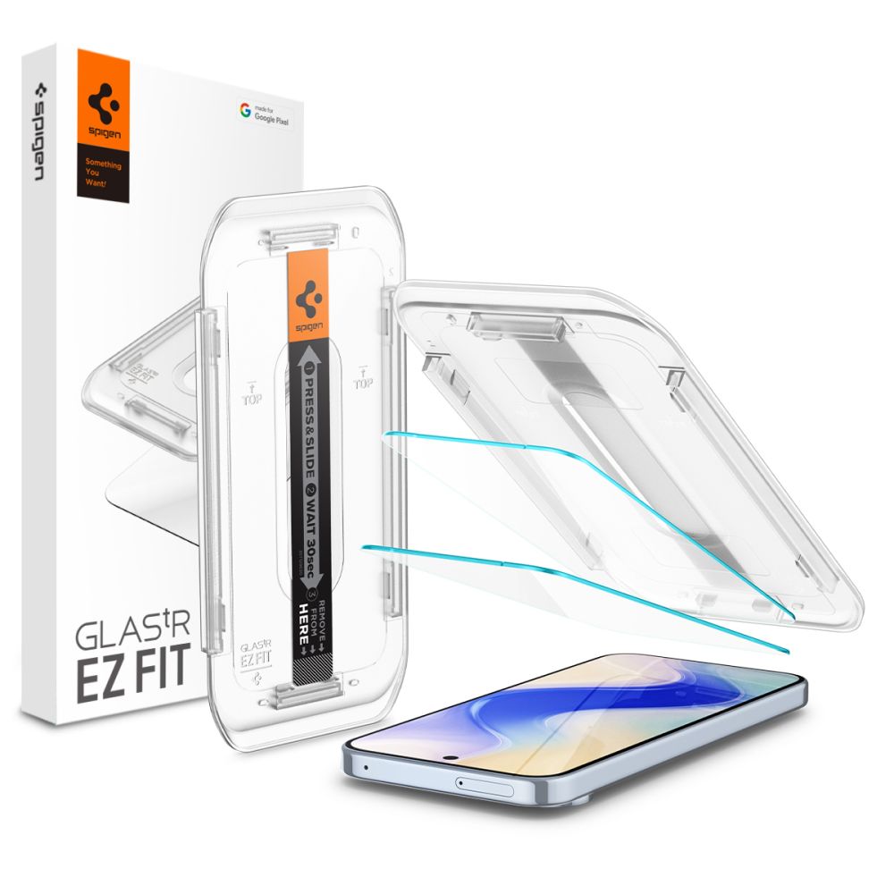 Spigen Glas.tR EZ Fit Karkaistu lasi asennustyökalulla Google Pixel 9 Pro XL:lle (2 kpl)