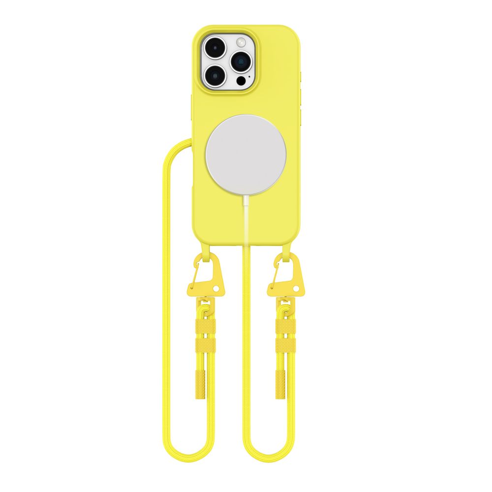 Tech-Protect MagNecklace MagSafe Suojakuori kaulanauhasolmulla iPhone 16 Pro Max:lle - Keltainen