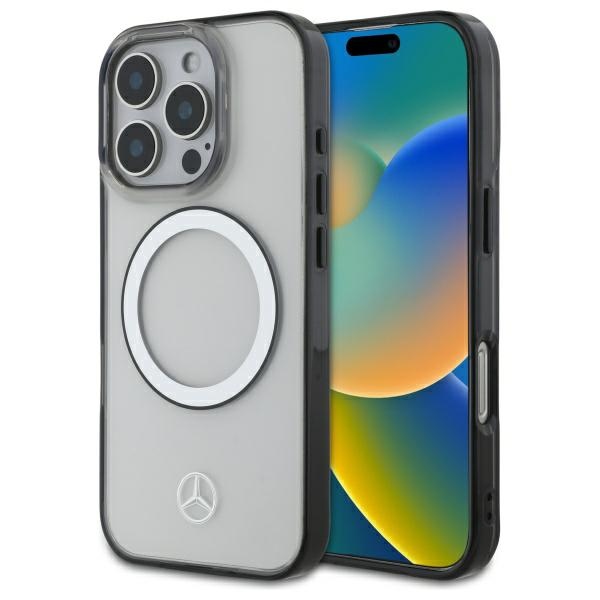 Mercedes Printed Logo MagSafe Suojakuori iPhone 16 Pro:lle - kirkas