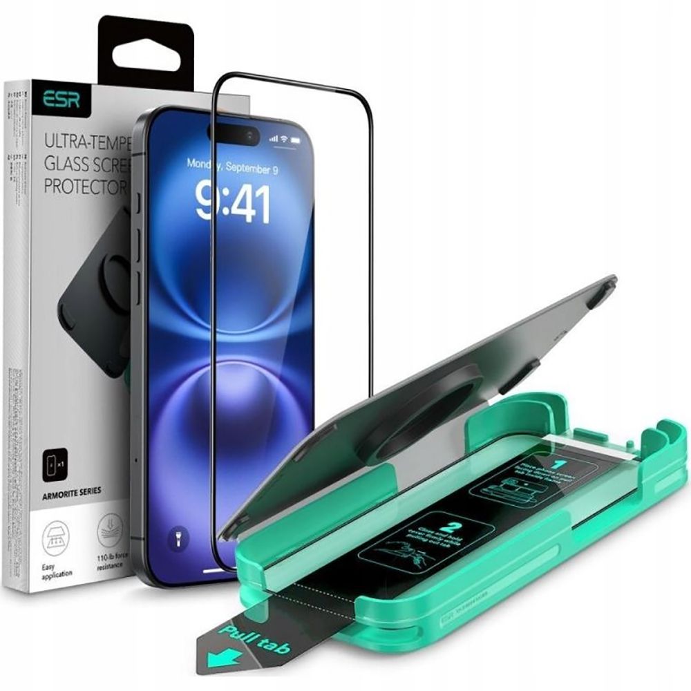 ESR Armorite Karkaistu lasi applikaattorilla iPhone 16 Pro:lle
