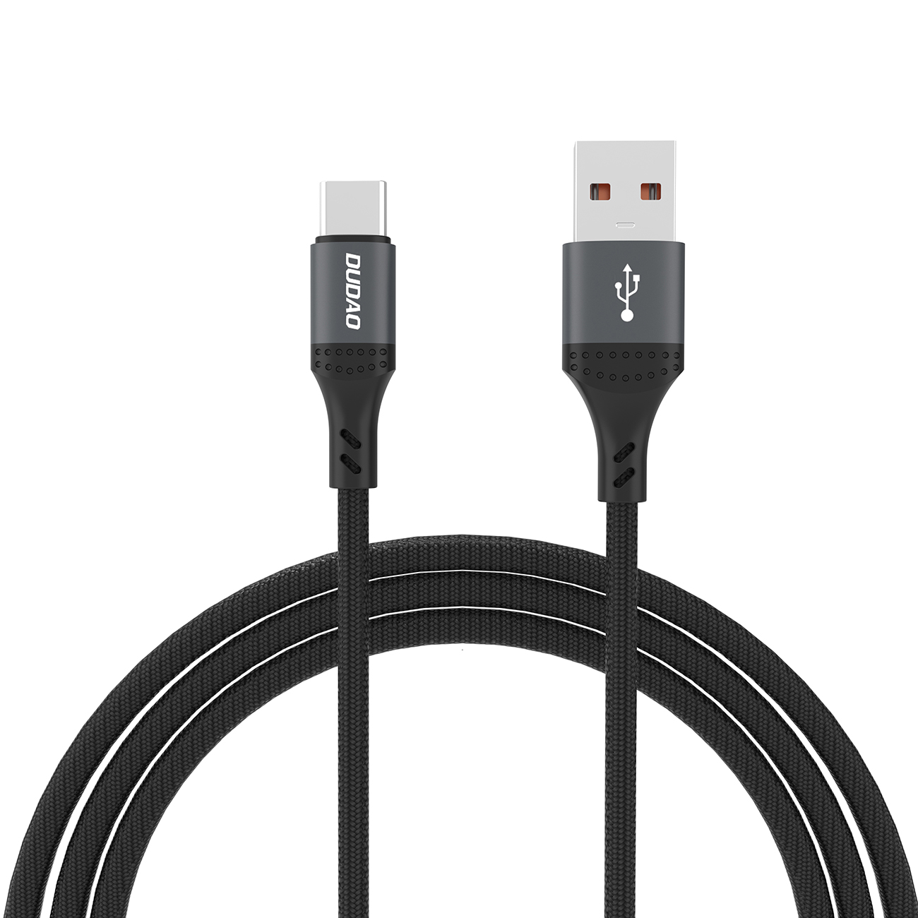 Dudao L3ST USB-A - USB-C 5A Kaapeli 1.2m punottu - musta