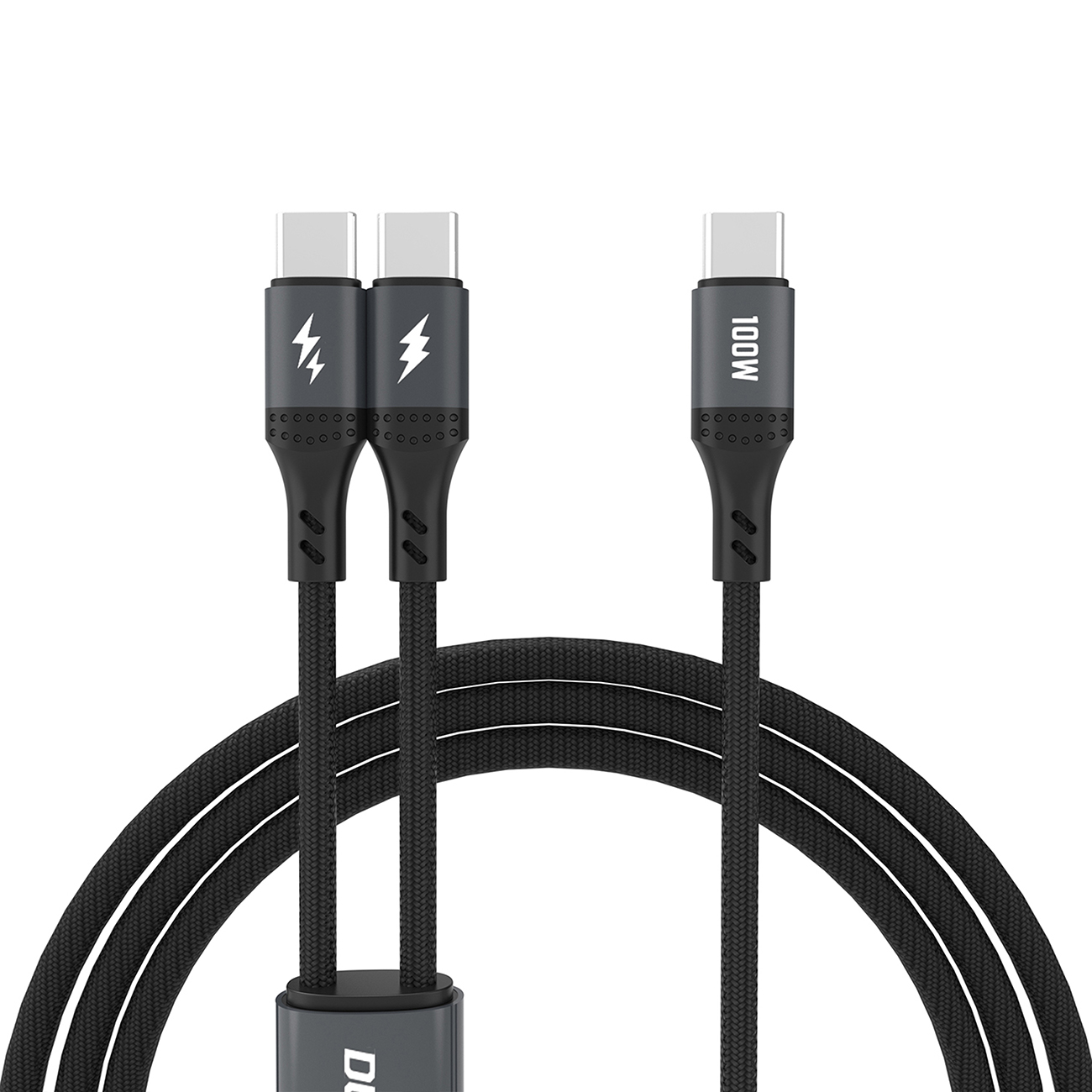 Dudao L3F 2in1 Kaapeli 100W 1.2m 2 x USB-C - musta