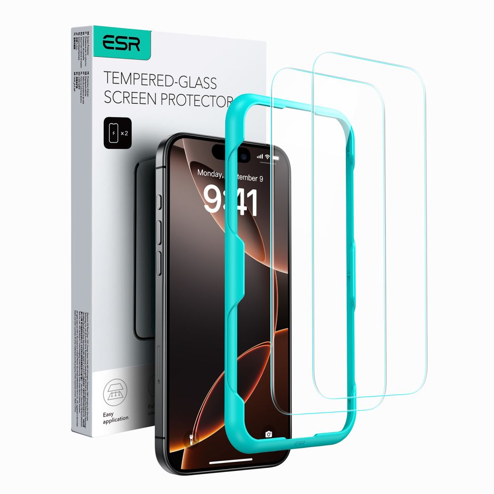 ESR Karkaistu lasi 2-PACK iPhone 16 Pro Max:lle - läpinäkyvä