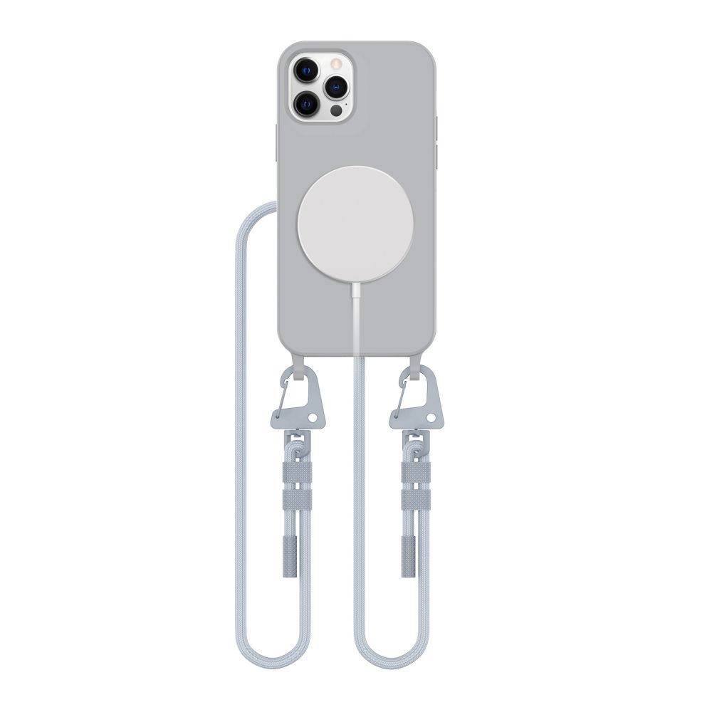 Tech-Protect MagNecklace MagSafe Suojakuori iPhone 12 / 12 Pro:lle - harmaa