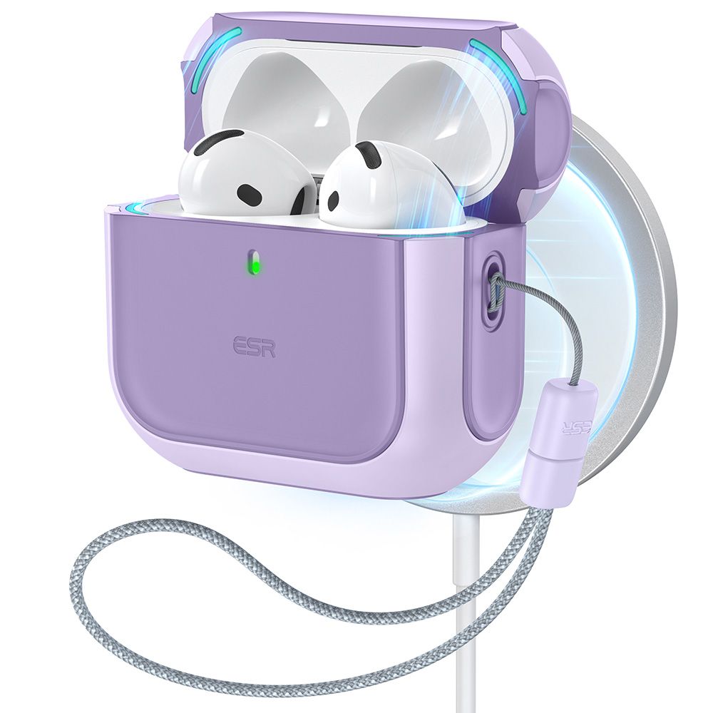 ESR Orbit Halolock MagSafe kotelo Apple AirPods 4 - violetti