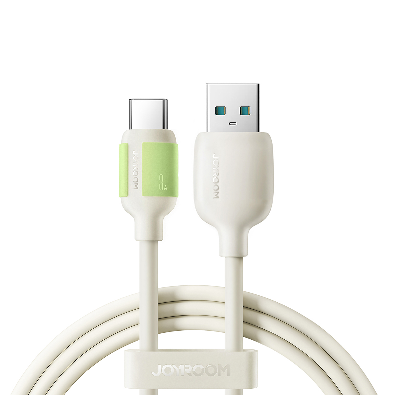 Joyroom S-A53 3A USB-A - USB-C -kaapeli fluoresoivalla kärjellä 1,2 m - beige
