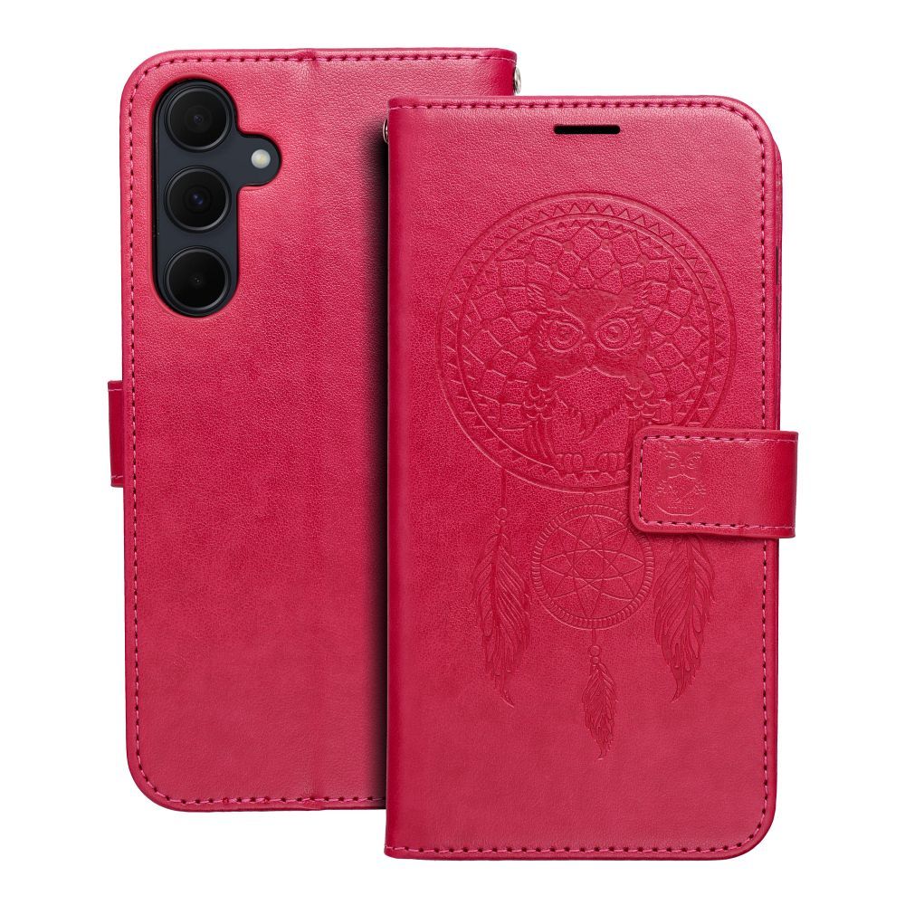 MEZZO Kirjasuojakuori Samsung A35 5G:lle dreamcatcher magenta