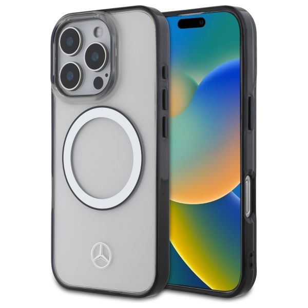 Mercedes Printed Logo MagSafe Suojakuori iPhone 16 Pro Max:lle - läpinäkyvä