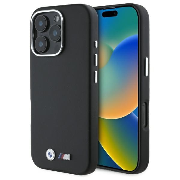 BMW M Smooth Full Wrapped Metal MagSafe suojakuori iPhone 16 Pro Max:lle - musta