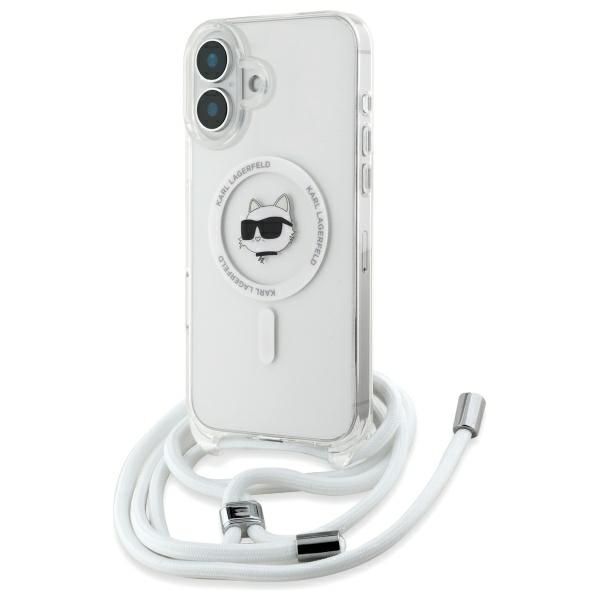 Karl Lagerfeld IML Choupette Head & Cord MagSafe suojakuori iPhone 16:lle - läpinäkyvä