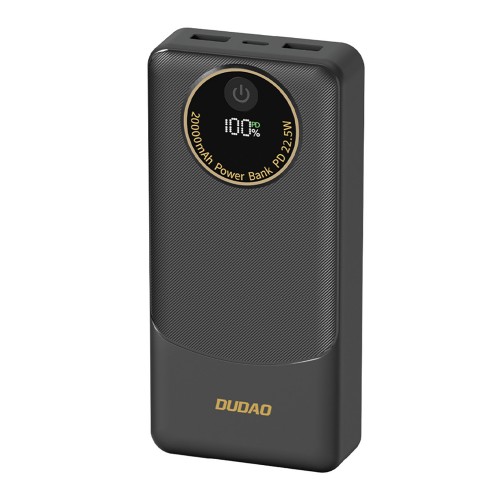 External battery POWER BANK Dudao (K12Pro) 20000mAh (2xUSB; 1xUSB-C) black