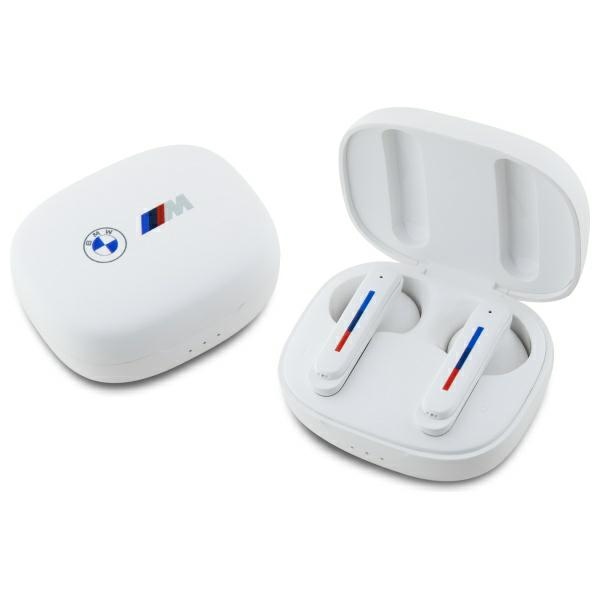 BMW Bluetooth kuulokkeet BMBEMIATP20LOH TWS + telakka-asema valkoinen/valkoinen Printed Logos