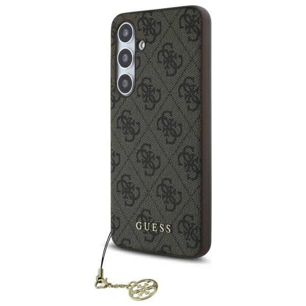 Guess GUHCS24FEGF4GBR S24 FE S721 ruskea kovakotelo 4G Charms Collection