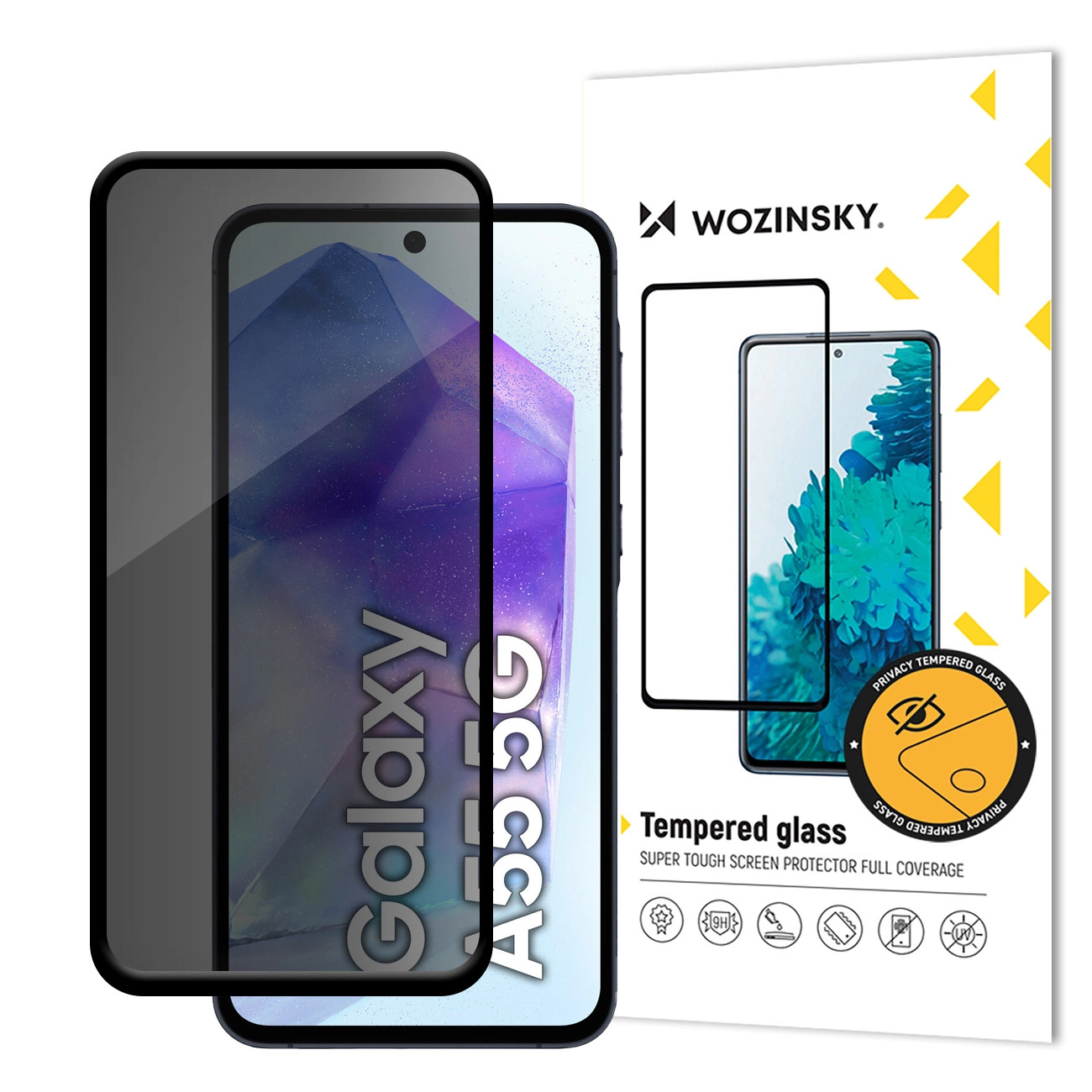 Wozinsky Privacy Glass Karkaistu lasi Samsung Galaxy A26 Anti Spy yksityisyyssuodattimella
