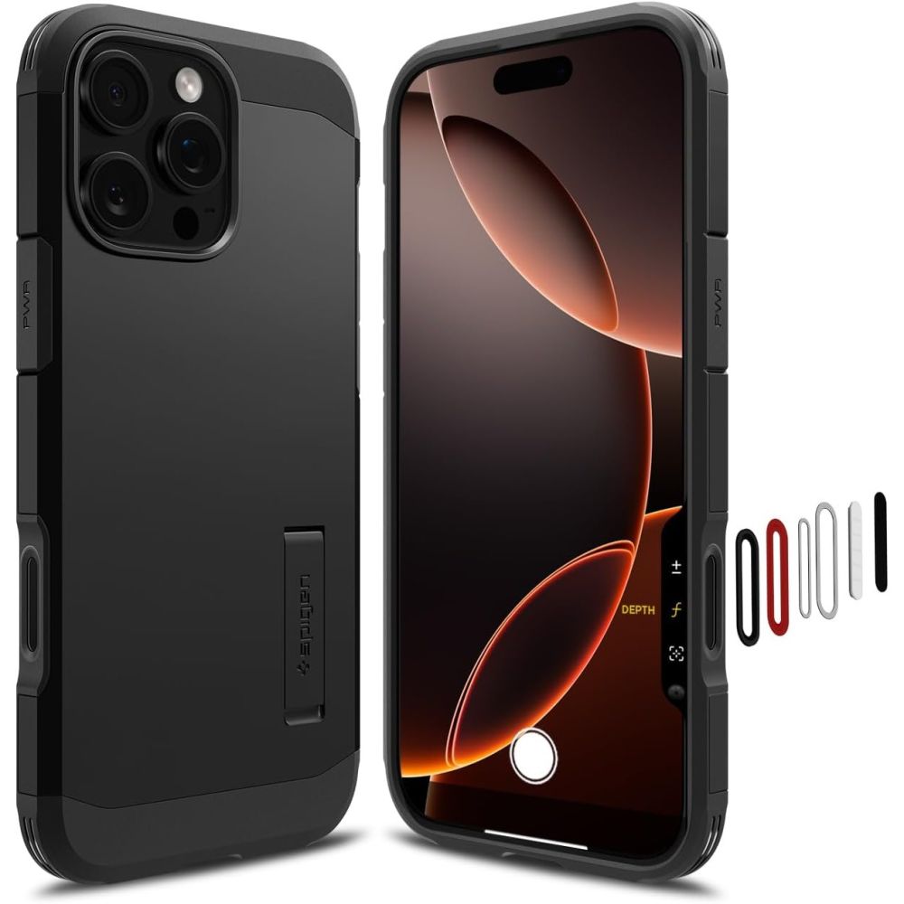 Spigen Tough Armor T MagSafe Suojakuori iPhone 16 Pro Max -puhelimelle - musta