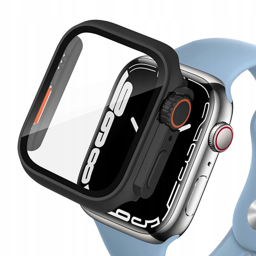 Tech-Protect Defense360 Suojakuori Apple Watch 46mm -kellolle - musta - oranssi