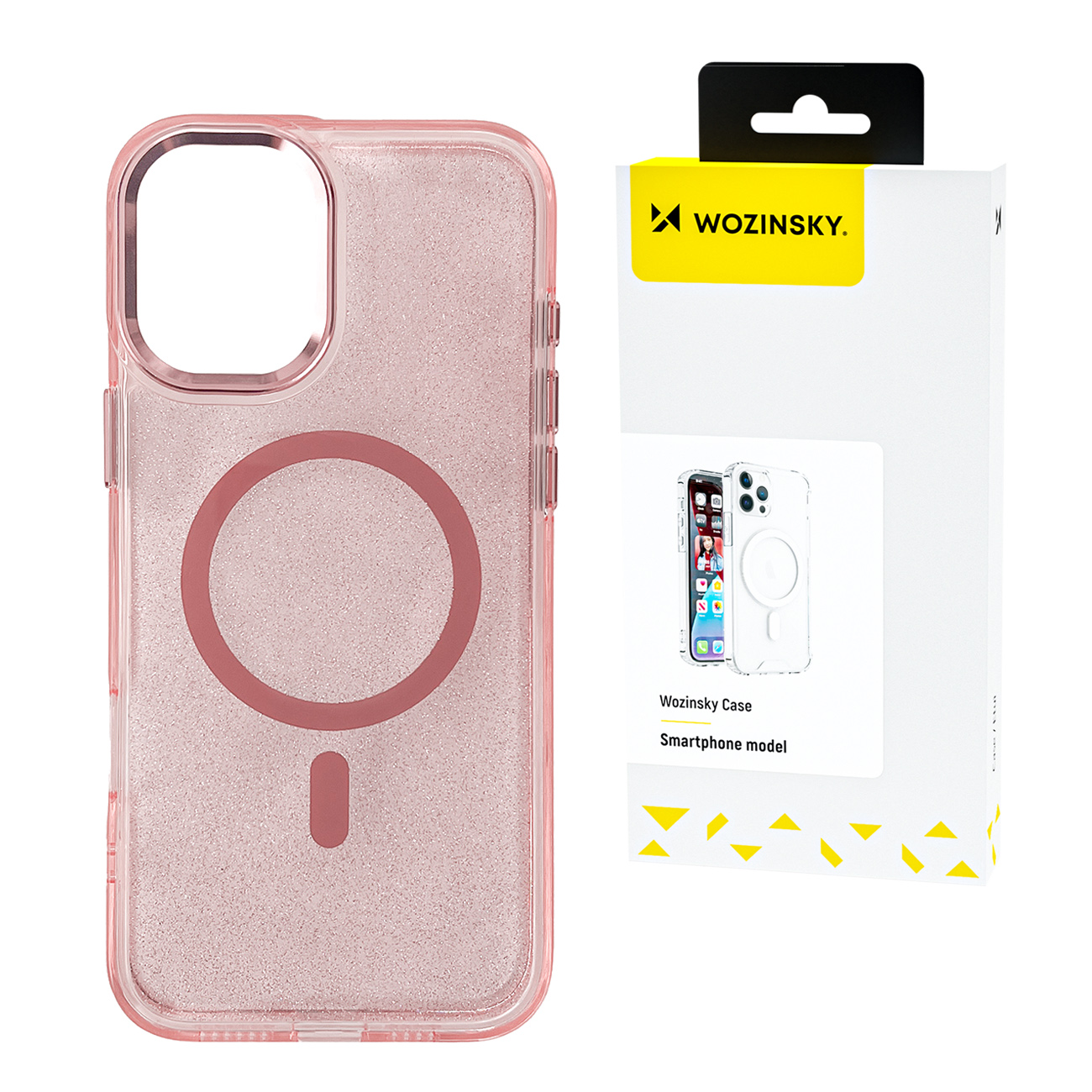 Wozinsky Glitter Suojakuori Samsung Galaxy S25:lle - vaaleanpunainen glitterillä