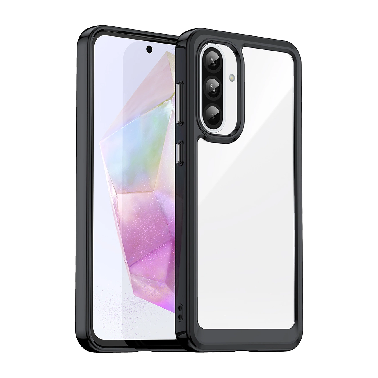 Outer Space -kotelo joustavalla kehyksellä Samsung Galaxy A56 - musta