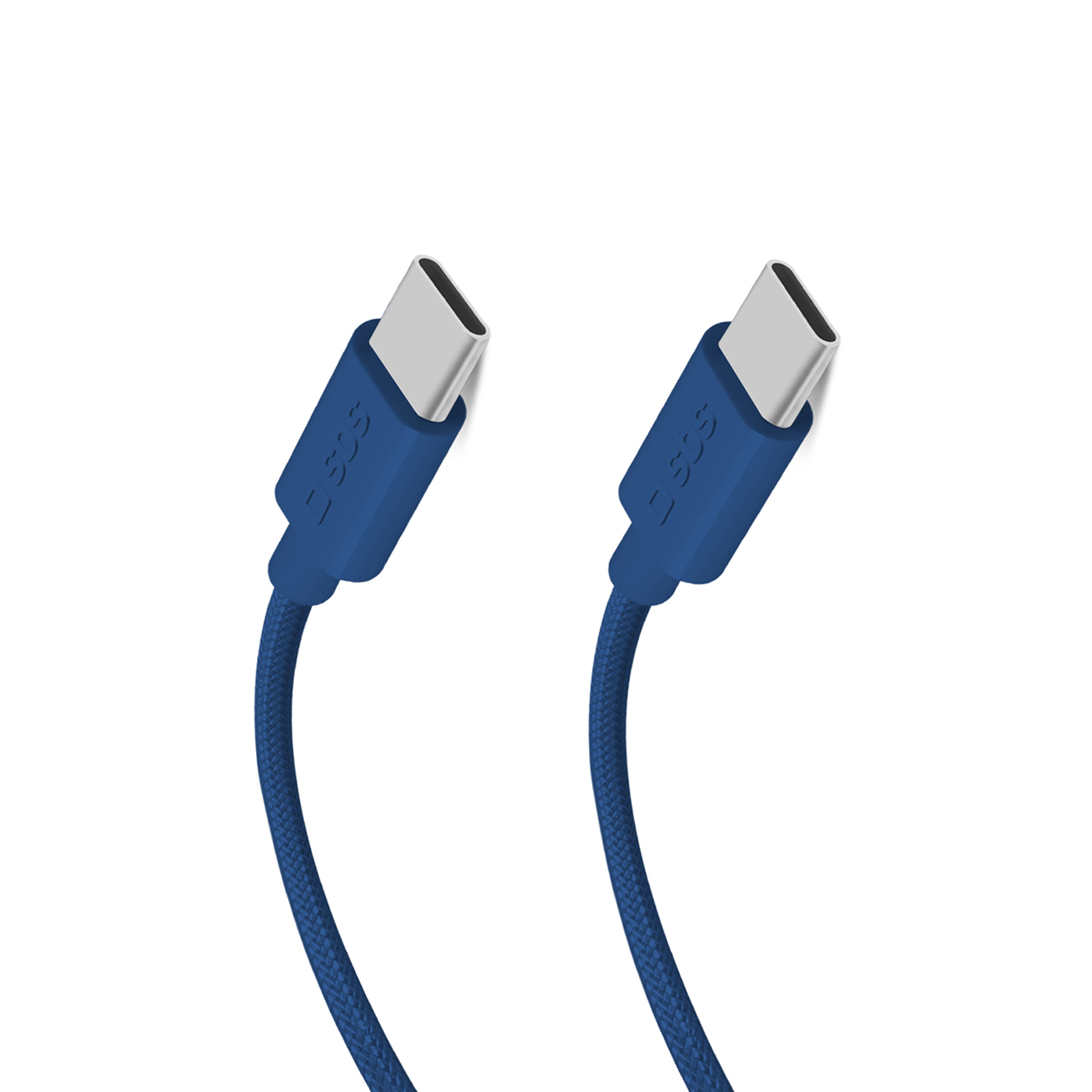 SBS TECABLETISSUETCCB USB-C - USB-C 1,5m 60W punottu kaapeli - sininen