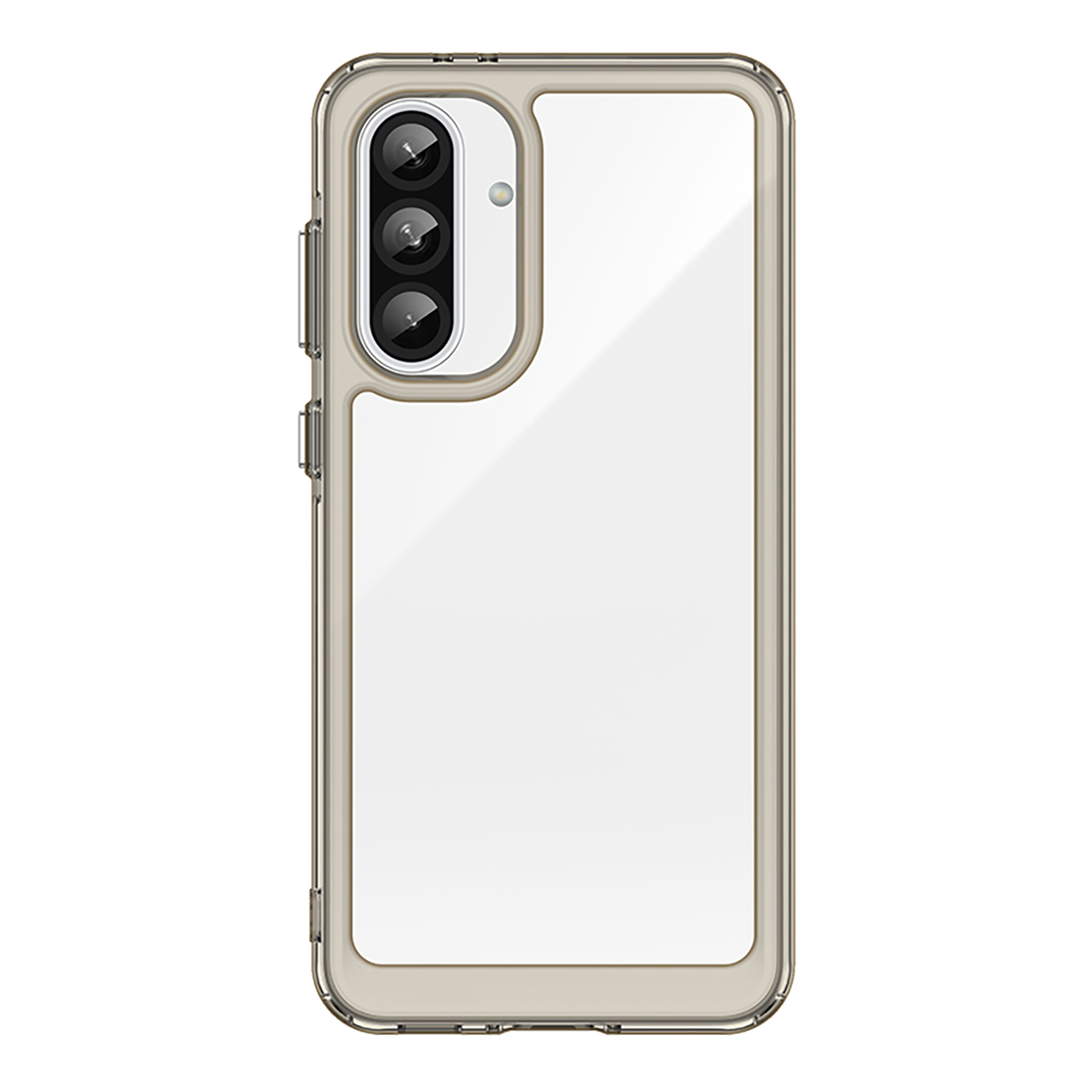 Outer Space Case for Samsung Galaxy A36 Cover with Flexible Frame - Semi-Transparent, Black