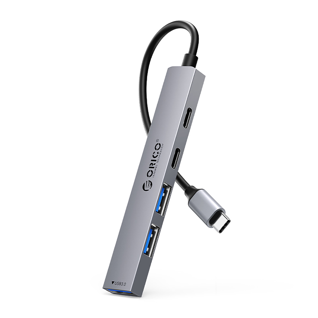 Orico YSB4-U2 USB-C Hub Docking Station 2x USB-A 2.0 + 1x USB-A 3.0 + 1x USB-C 2.0 + 1x USB-C - Gray