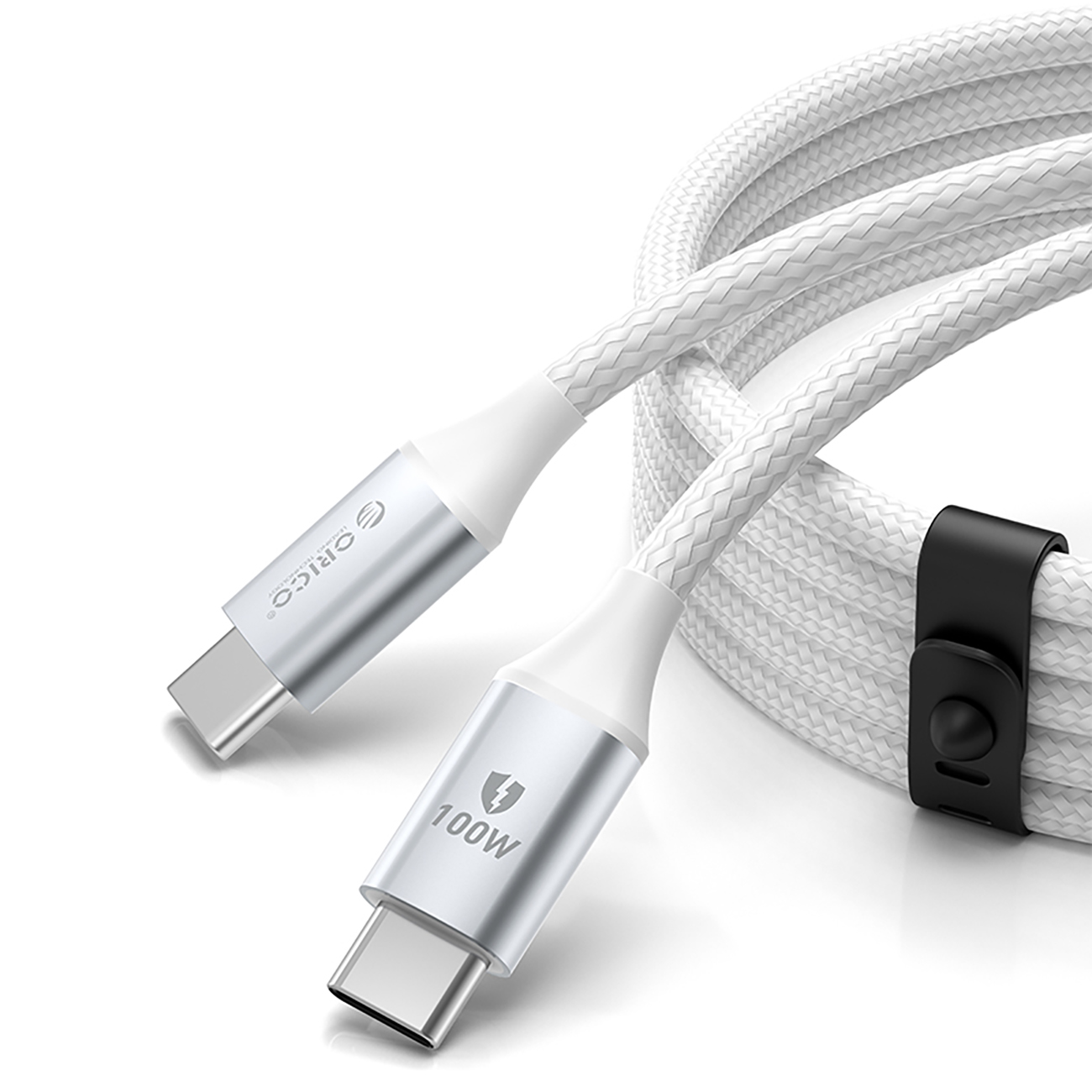 Orico CDX 100W 5A Power Delivery USB-C - USB-C kaapeli 1m - valkoinen