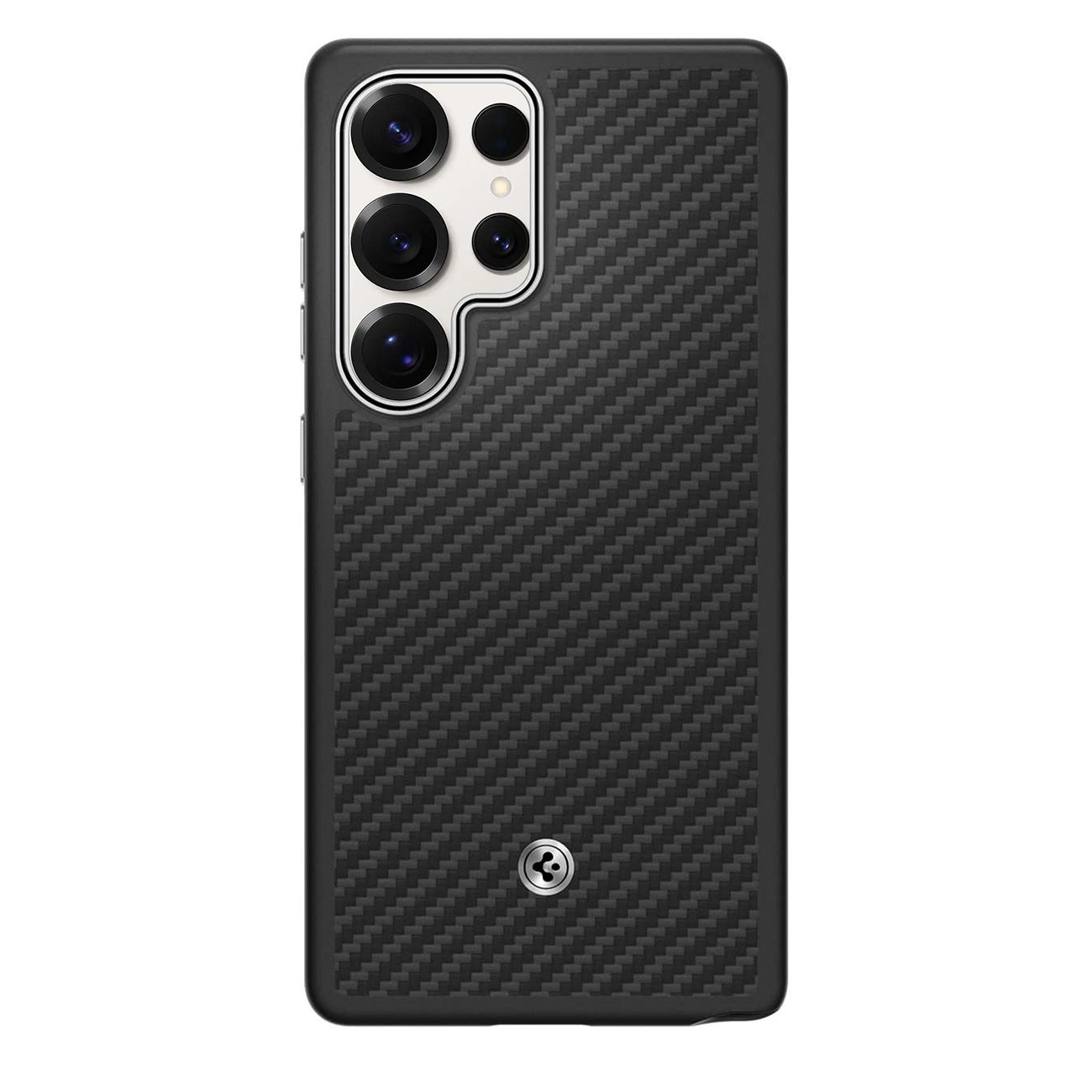 Spigen Enzo Aramid GP-FPS938PGABW silikonikotelo sisäänrakennetulla MagFit-sormuksella Samsung Galaxy S25 Ultra - Musta