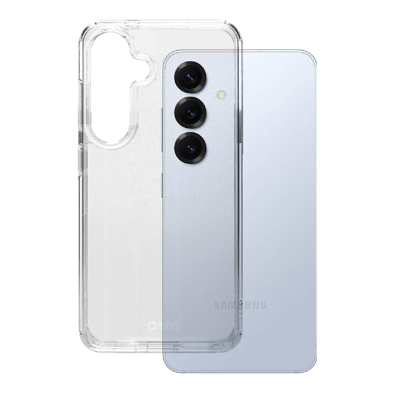 SBS D3O suojakuori Samsung Galaxy S25 -puhelimelle - läpinäkyvä
