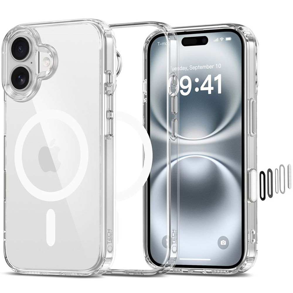 Tech-Protect Flexair Hybrid CC Magsafe iPhone 16 suojakuori - kirkas