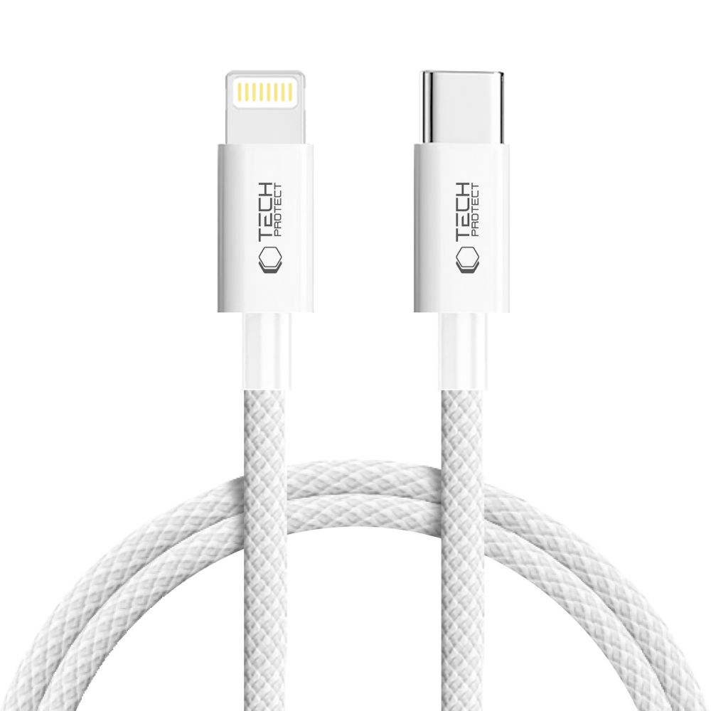 Tech-Protect UltraBoost USB-C / Lightning PD27W/3A kaapeli 100 cm - harmaa