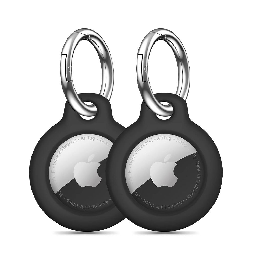 Tech-Protect Rough 2 kpl suojakuori Apple AirTag -laitteelle - musta
