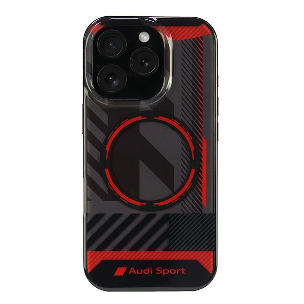 Audi IML Sport MagSafe iPhone 16 Pro 6.3" Musta/Musta Kova Suojakuori AUS-IMLMIP16P-RSQ/D2-BK