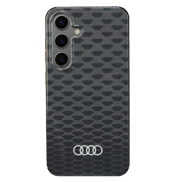 Audi IML Stitching Pattern MagSafe Suojakuori S24 S921 Musta/Musta Kova Suojakuori AU-IMLMS24-Q5/D3-BK