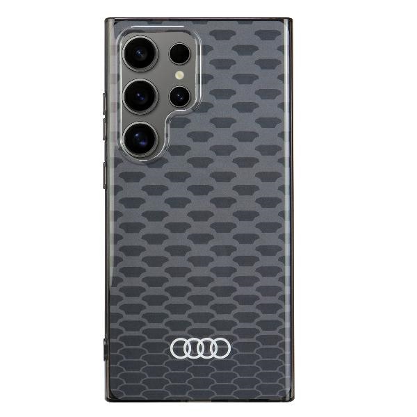 Audi IML Stitching Pattern MagSafe Suojakuori S24 Ultra S928 Musta/Musta Kova Suojakuori AU-IMLMS24U-Q5/D3-BK