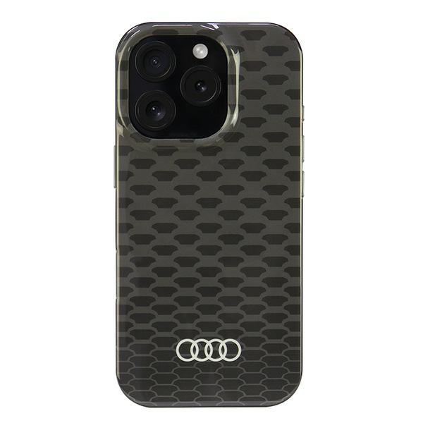 Audi IML Stitching Pattern MagSafe iPhone 16 Pro 6.3" Musta/Musta Kova Suojakuori AU-IMLMIP16P-Q5/D3-BK