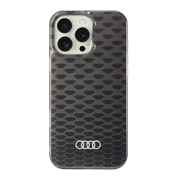 Audi IML Stitching Pattern MagSafe iPhone 16 Pro Max 6.9" Musta/Musta Kova Suojakuori AU-IMLMIP16PM-Q5/D3-BK