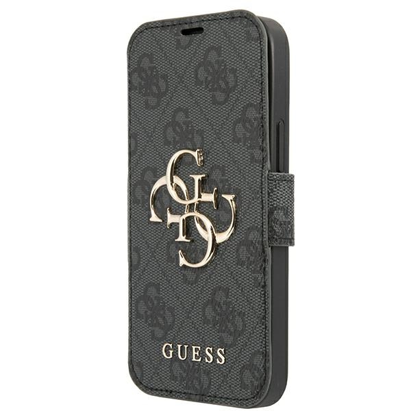 Guess GUBKP13X4GMGGR iPhone 13 Pro Max 6.7" Harmaa/Harmaa Lompakkokuori 4G Big Metal Logo