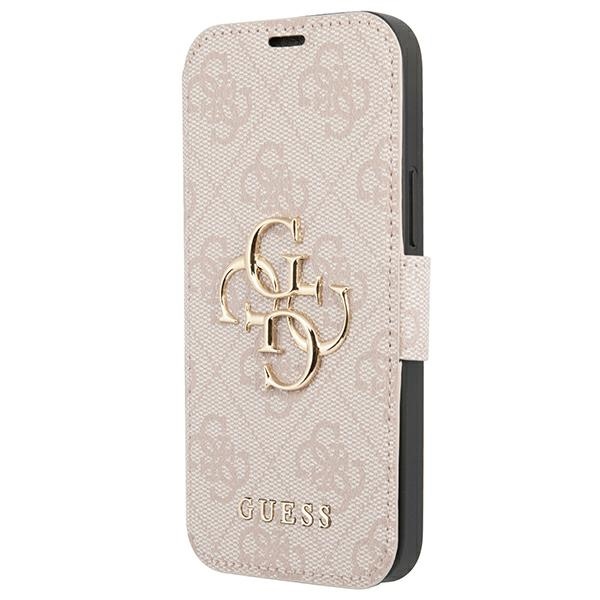 Guess GUBKP13X4GMGPI iPhone 13 Pro Max 6.7" Vaaleanpunainen/Vaaleanpunainen Lompakkokuori 4G Big Metal Logo