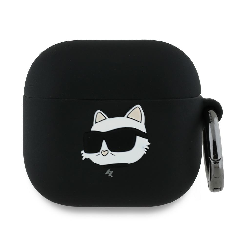 Karl Lagerfeld Silikoninen Choupette Head 3D Suojakuori AirPods 4 - Musta