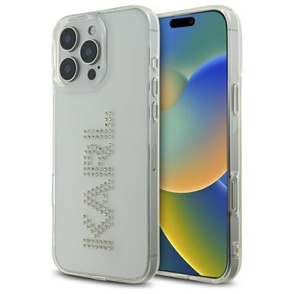 Karl Lagerfeld KLHCP16XHKLSTDCT iPhone 16 Pro Max 6.9" Läpinäkyvä Kova Suojakuori IML Rhinestones Logo
