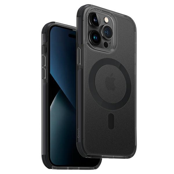Uniq Combat kotelo iPhone 14 Pro 6.1" MagClick-lataus - musta/betoninharmaa