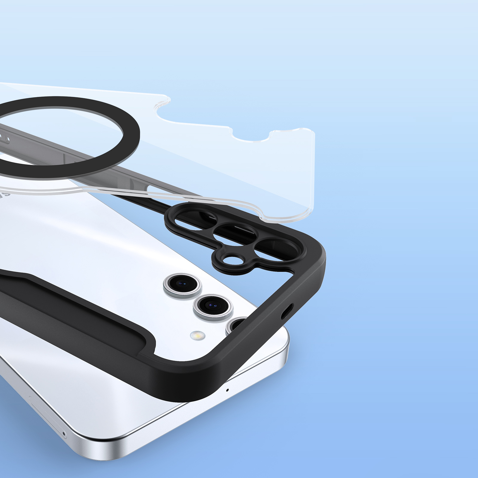 Dux Ducis Skin X Pro Suojakuori Samsung Galaxy S25+:lle MagSafella ja lompakolla - Musta